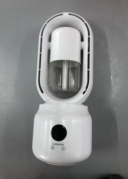 Portable USB Rechargeable Mist Fan Wireless Humidifier Bladeless Cooler Desktop Air Vent