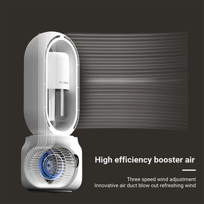 Portable USB Rechargeable Mist Fan Wireless Humidifier Bladeless Cooler Desktop Air Vent