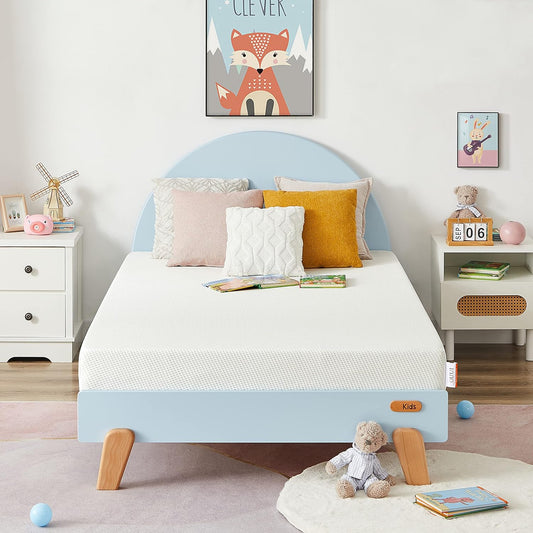 Twin Mattress, 5 Inch Green Tea Cooling Gel Memory Foam Mattress in a Box for Kids Medium Firm Twin Bed Mattress for Bunk Bed, Trundle Bed, Pressure Relief, Certipur-Us Certified
