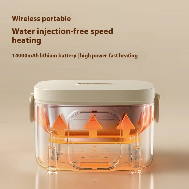 Portable Cordless Self-Heating Food Container